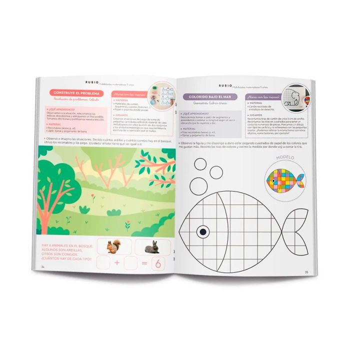 Cuaderno Rubio Habilidades Matematicas + 5 Años 2