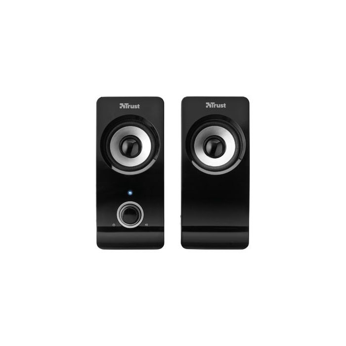 Trust altavoces 2.0 remo speaker set 8w rms alimentados por usb control volumen negro 5
