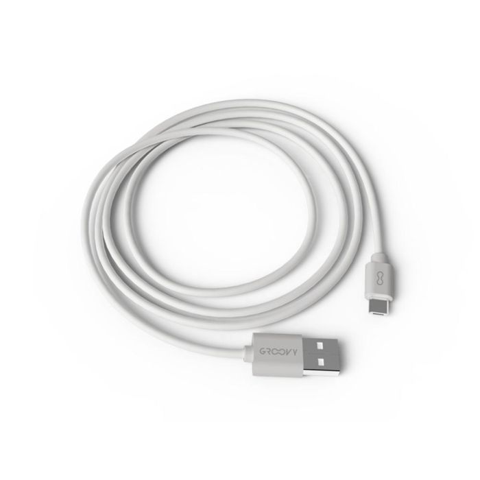 Cable Groovy Usb-A A Micro Usb Longitud 1 Mt Color Blanco