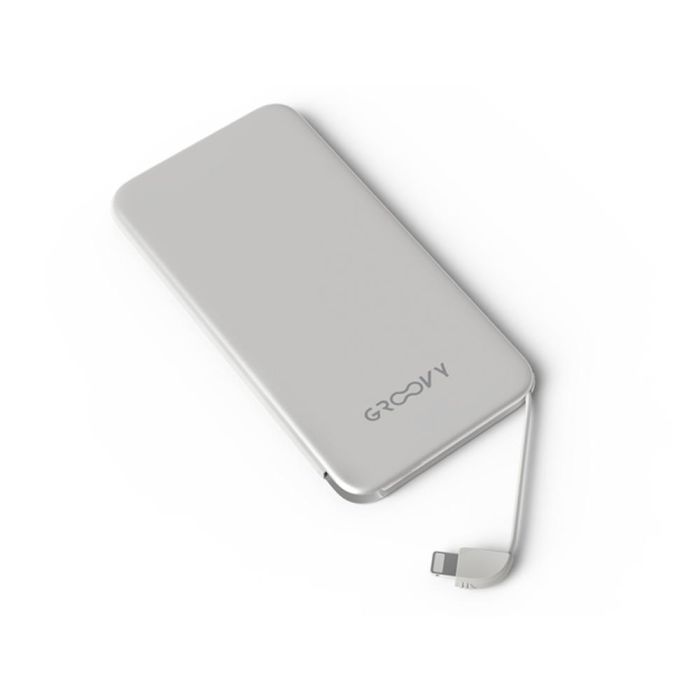 Groovy cargador power bank lightning apple 4k mah blanco