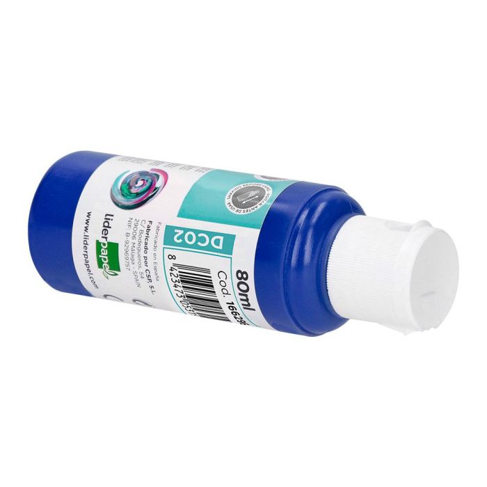 Pintura Acrilica Liderpapel Bote De 80 mL Azul Ultramar 2