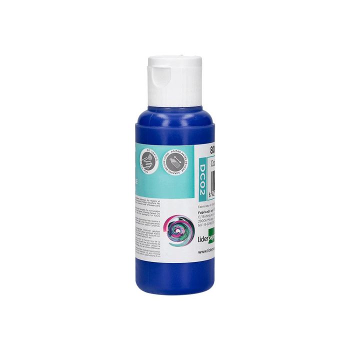 Pintura Acrilica Liderpapel Bote De 80 mL Azul Ultramar