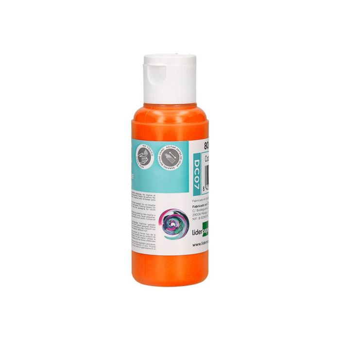 Pintura Acrilica Liderpapel Bote De 80 mL Naranja 1