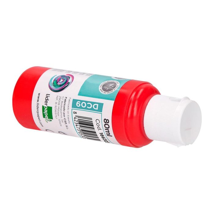 Pintura Acrilica Liderpapel Bote De 80 mL Rojo 2