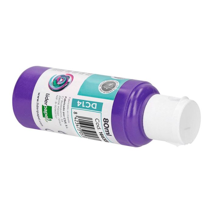 Pintura Acrilica Liderpapel Bote De 80 mL Violeta 2