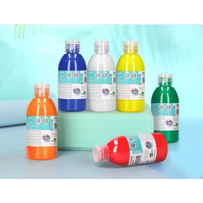 Pintura Acrilica Liderpapel Bote De 250 mL Cian 5