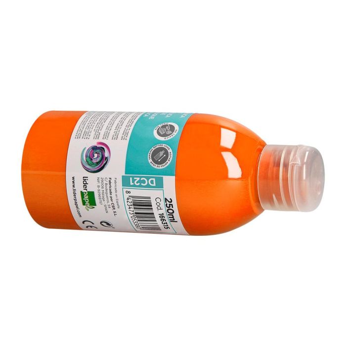 Pintura Acrilica Liderpapel Bote De 250 mL Naranja 1