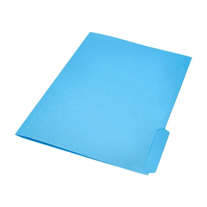 Subcarpeta Cartulina Liderpapel Folio Pestaña Inferior 240 gr-M2 Azul 50 unidades 7