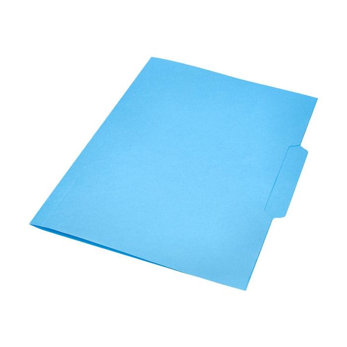 Subcarpeta Cartulina Liderpapel Folio Pestaña Central 240 gr-M2 Azul 50 unidades 4