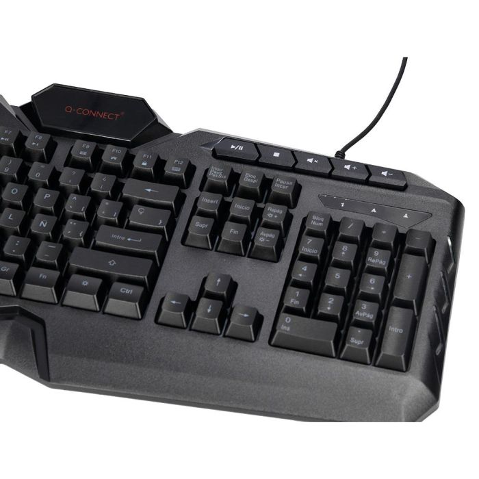 Set Teclado Y Raton Q-Connect Gaming Con Cable E Iluminacion Led Color Negro 2