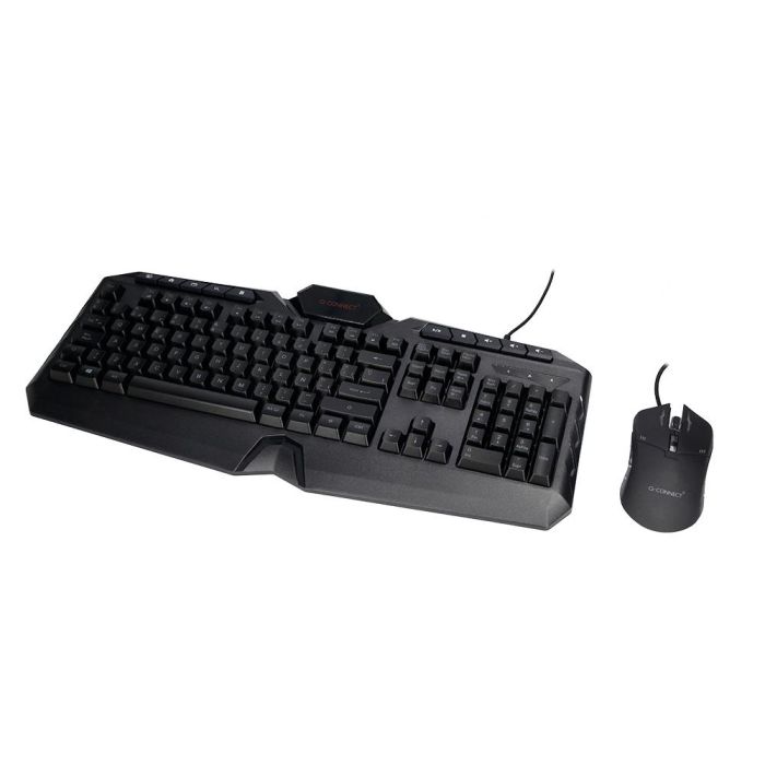 Set Teclado Y Raton Q-Connect Gaming Con Cable E Iluminacion Led Color Negro 4