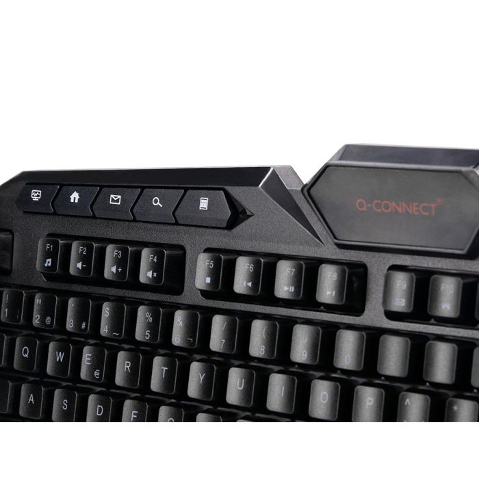 Set Teclado Y Raton Q-Connect Gaming Con Cable E Iluminacion Led Color Negro 3