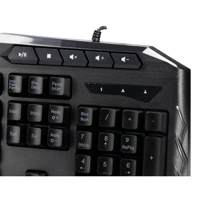 Set Teclado Y Raton Q-Connect Gaming Con Cable E Iluminacion Led Color Negro 4