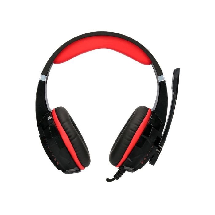 Auricular Q-Connect Gaming Con Microfono Ajustable E Iluminacion Led Color Negro