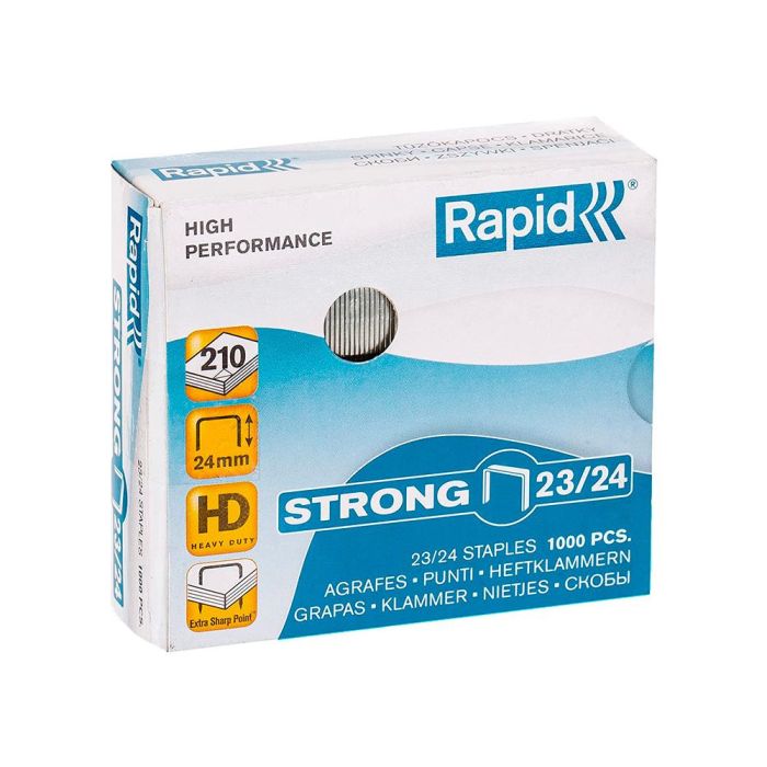 Grapas Rapid Strong Nº 23-24 gralvanizadas Caja De 1000 Unidades 1