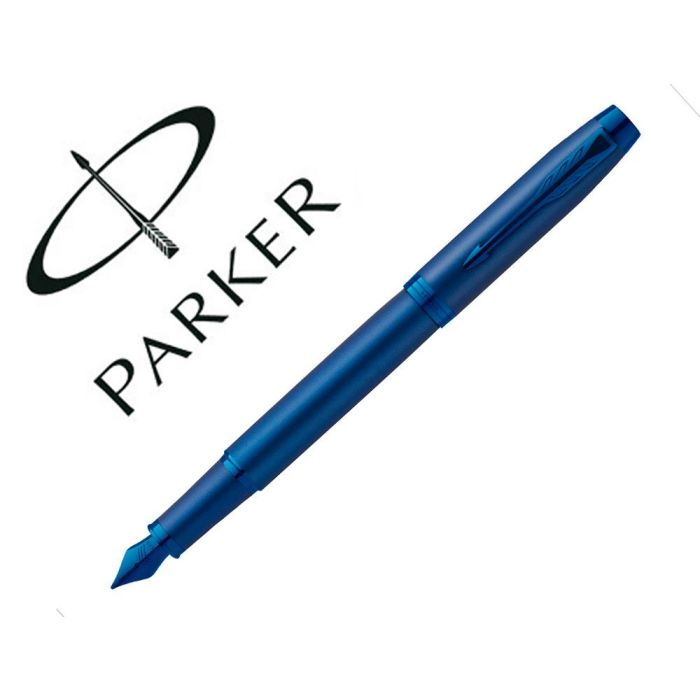 Pluma Parker Im Professionals Monochrome Blue Plumin F En Estuche De Regalo