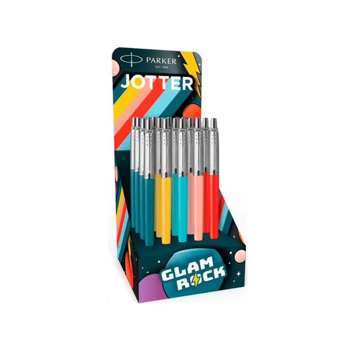 Boligrafo Parker Jotter Originals Glam Rock Transit Expositor De 20 Unidades Colores Surtidos 1