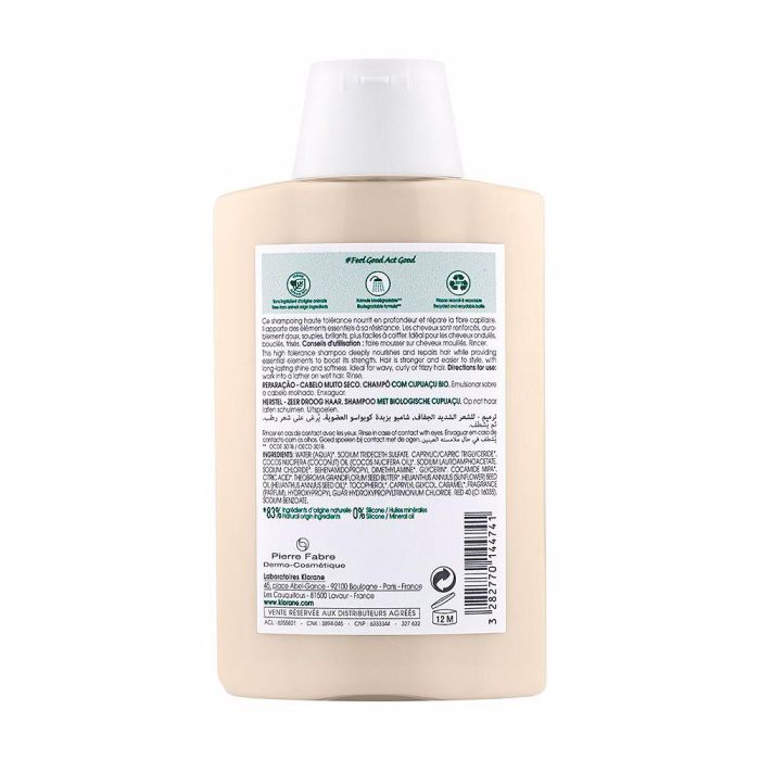 AL CUPUAÇU BIO champú reparador para cabello muy seco 1