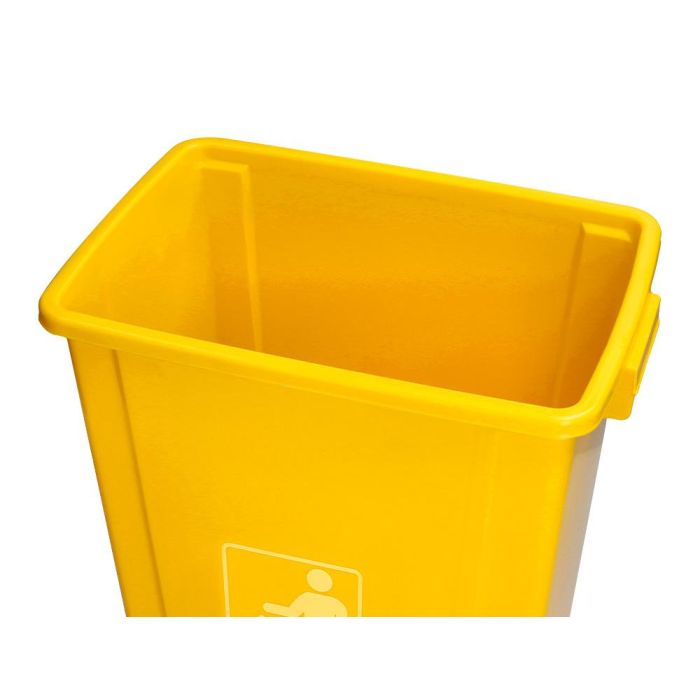 Papelera Contenedor Q-Connect Plastico Con Tapa De Balancin 20 Litros Amarillo 340x240X450 mm 6