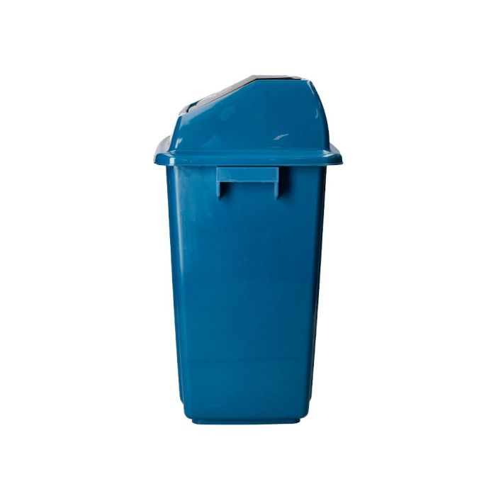 Papelera Contenedor Q-Connect Plastico Con Tapa De Balancin 20 Litros Azul 340x240X450 mm 1