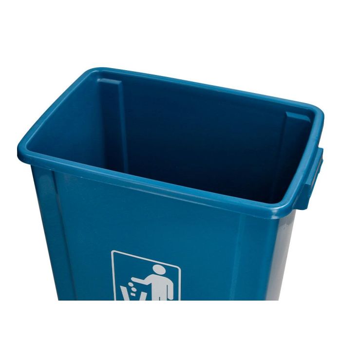 Papelera Contenedor Q-Connect Plastico Con Tapa De Balancin 58 Litros Azul 470x330X760 mm 6