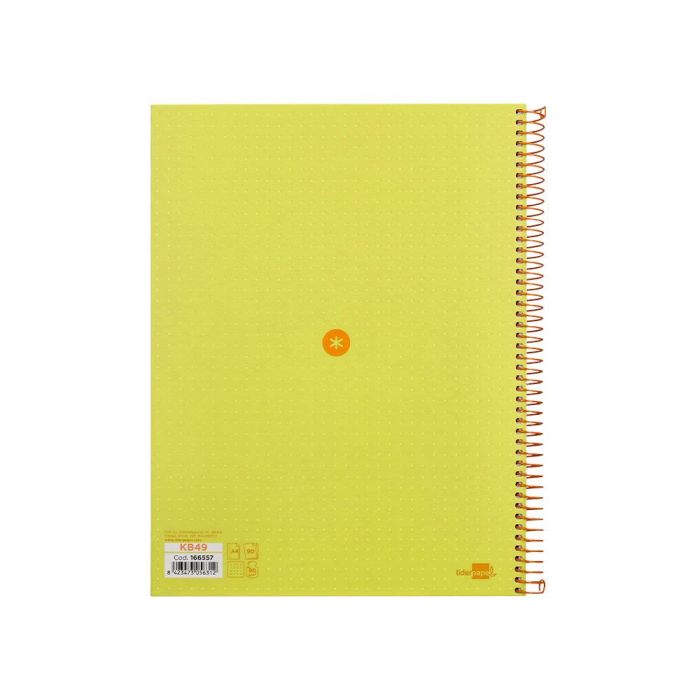 Cuaderno Espiral A4 Micro Antartik Dots Tapa Forrada 80H 90 gr Rayado Puntos 1 Banda 4 Taladros Amarillo 1