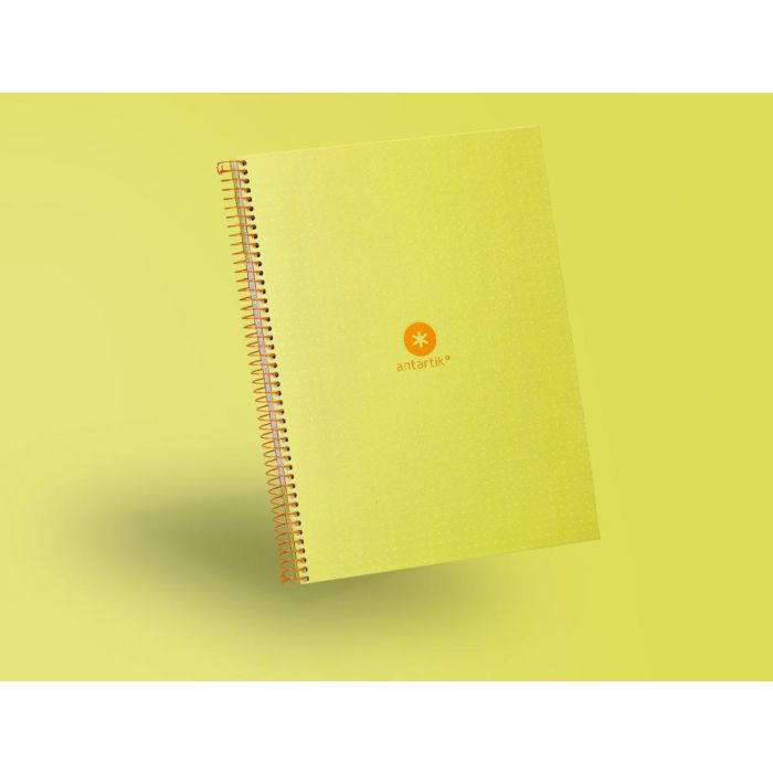 Cuaderno Espiral A4 Micro Antartik Dots Tapa Forrada 80H 90 gr Rayado Puntos 1 Banda 4 Taladros Amarillo 9