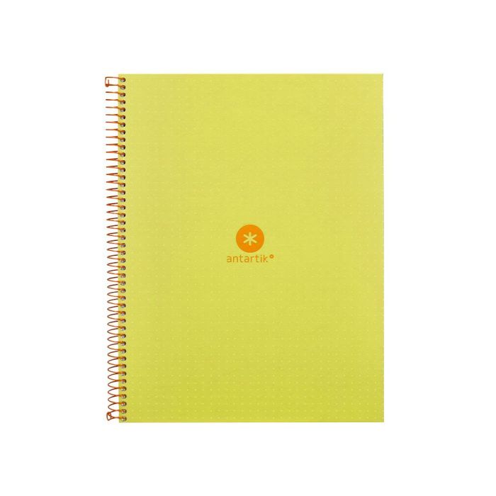 Cuaderno Espiral A4 Micro Antartik Dots Tapa Forrada 80H 90 gr Rayado Puntos 1 Banda 4 Taladros Amarillo 1