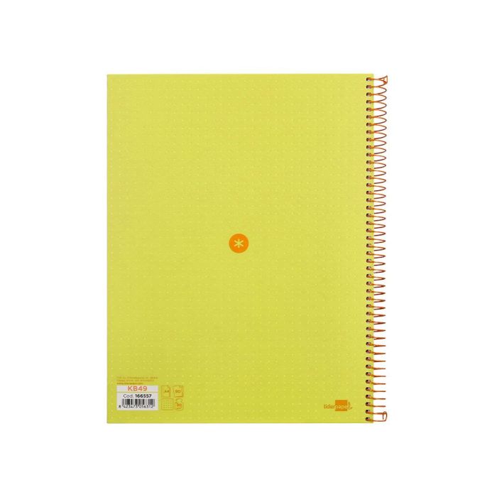 Cuaderno Espiral A4 Micro Antartik Dots Tapa Forrada 80H 90 gr Rayado Puntos 1 Banda 4 Taladros Amarillo 2