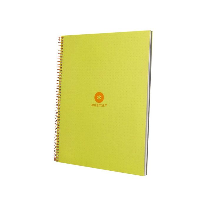 Cuaderno Espiral A4 Micro Antartik Dots Tapa Forrada 80H 90 gr Rayado Puntos 1 Banda 4 Taladros Amarillo 3