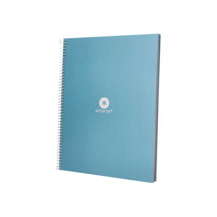 Cuaderno Espiral A4 Micro Antartik Dots Tapa Forrada 80H 90 gr Rayado Puntos 1 Banda 4 Taladros Celeste 1