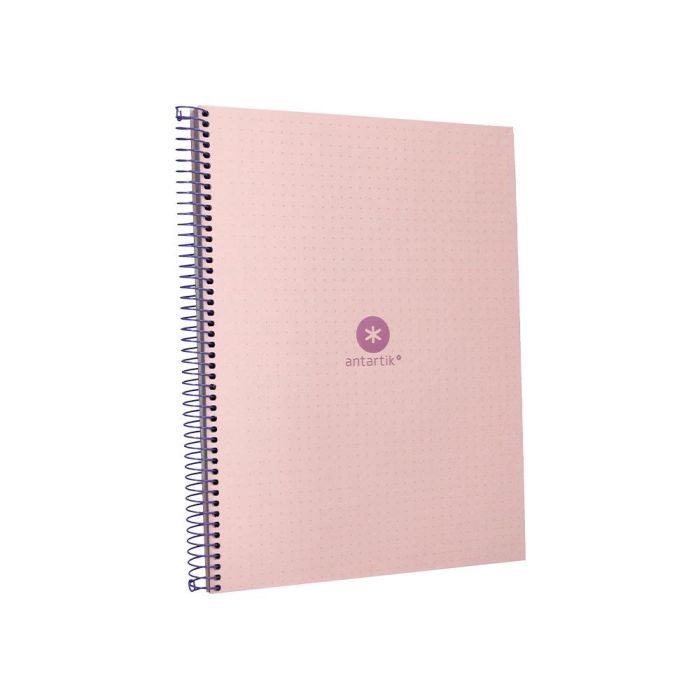 Cuaderno Espiral A4 Micro Antartik Dots Tapa Forrada 80H 90 gr Rayado Puntos 1 Banda 4 Taladros Rosa 2