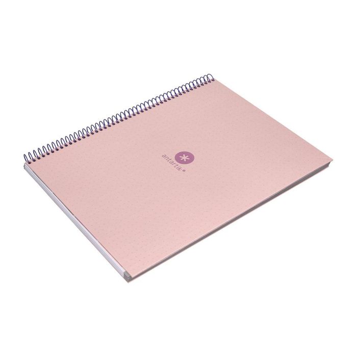 Cuaderno Espiral A4 Micro Antartik Dots Tapa Forrada 80H 90 gr Rayado Puntos 1 Banda 4 Taladros Rosa 3