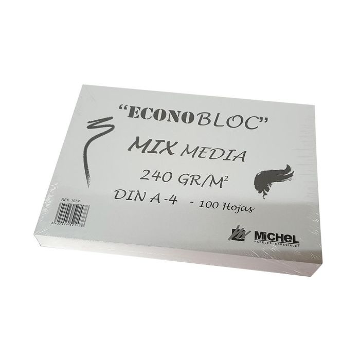 Bloc Dibujo Multitecnicas Michel Econobloc Mix Media Din A4 Encolado 100 Hojas 240 gr-M2 210x297 mm 2