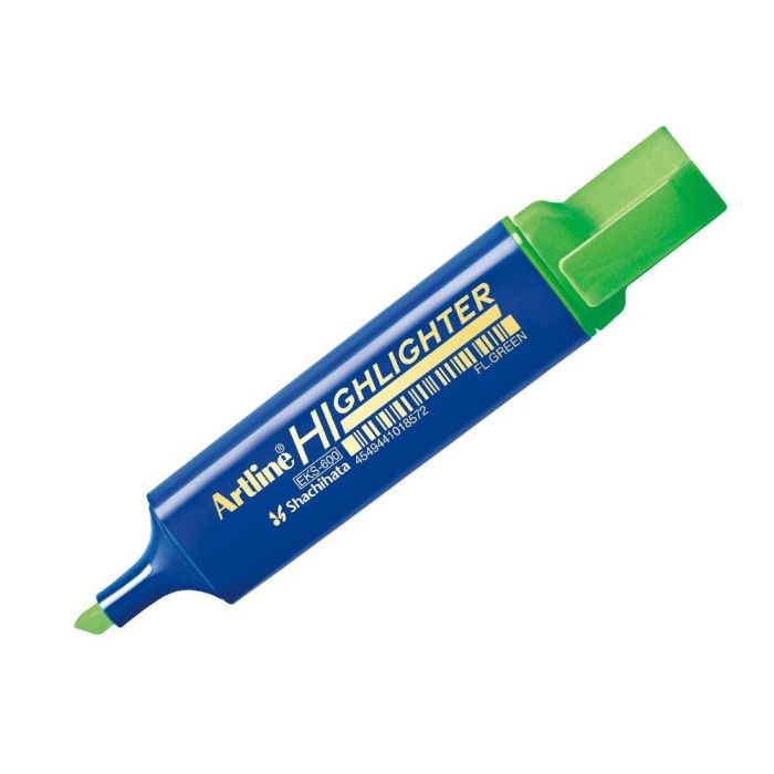 Rotulador Artline Fluorescente Eks-600 Verde Punta Biselada 10 unidades 2