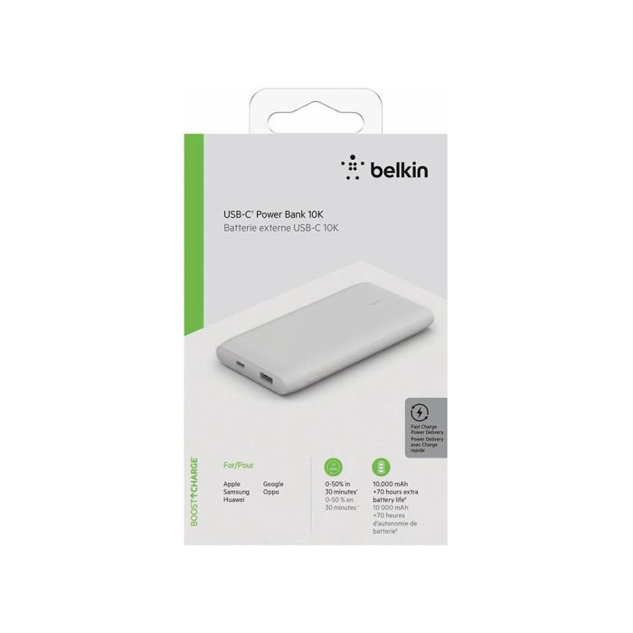 Bateria Auxiliar Belkin Bpb001Btwh Boost Charge Usb-C 18 W + Usb-A 12 W Pd 10K Cable Usb-C Color Blanco 4