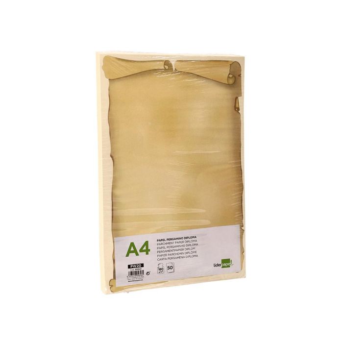 Papel Pergamino Liderpapel Din A4 Diploma 180 gr-M2 Paquete De 50 Hojas 7