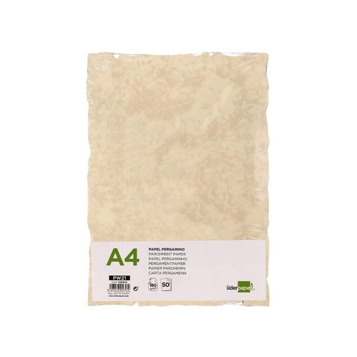 Papel Pergamino Liderpapel Din A4 Con Bordes 180 gr-M2 Color Crema Paquete De 50 Hojas 6