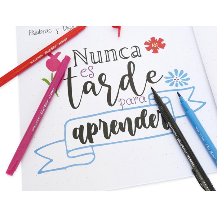 Alpino Rotuladores Dual Artist + Libro Guía Iniciación Al Lettering C-Surtidos Set 12 Ud 4