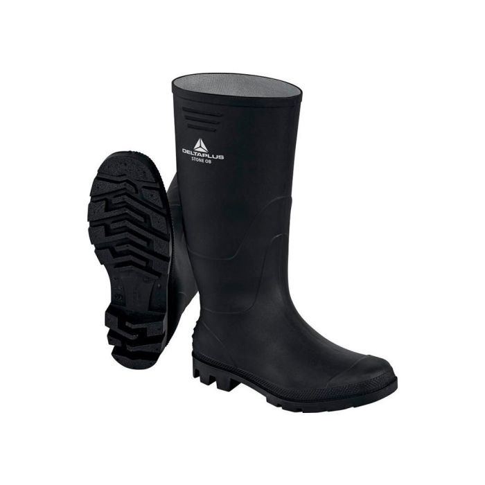 Botas Deltaplus De Seguridad Stone Pvc Negro Suela De Tacos Talla 38