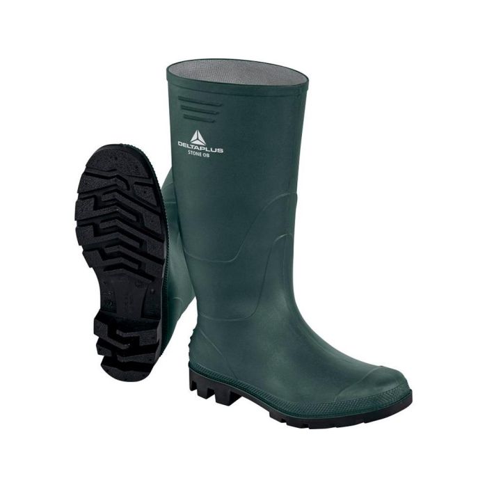 Botas Deltaplus De Seguridad Stone Pvc Verde Suela De Tacos Talla 40