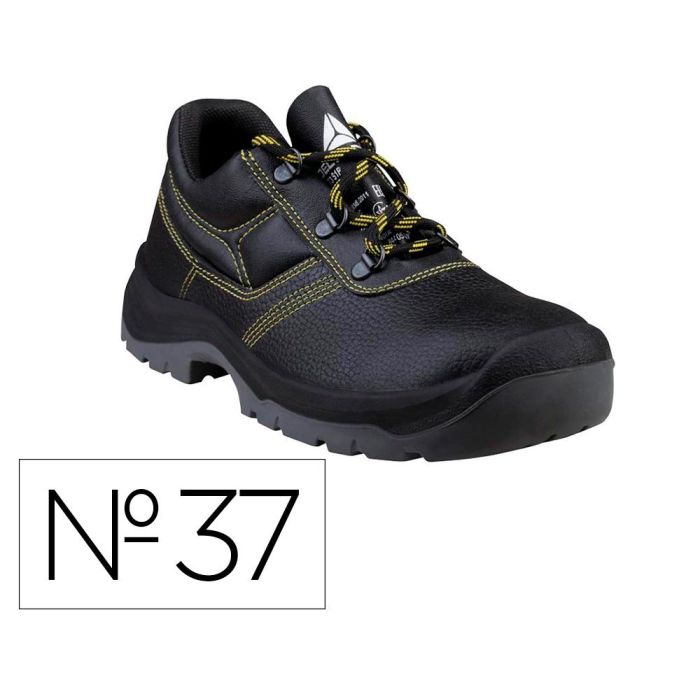 Zapatos De Seguridad Deltaplus Piel Crupon Pigmentada Suela Pu Bi Densidad Color Negro Talla 37