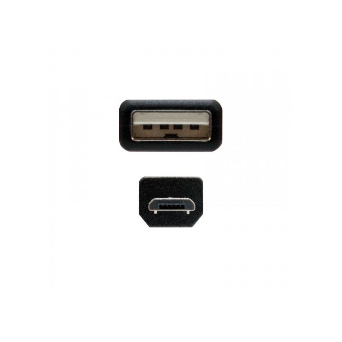 Cable USB 2.0 A a Micro USB B NANOCABLE 10.01.0501 (1,8 m) Negro 2