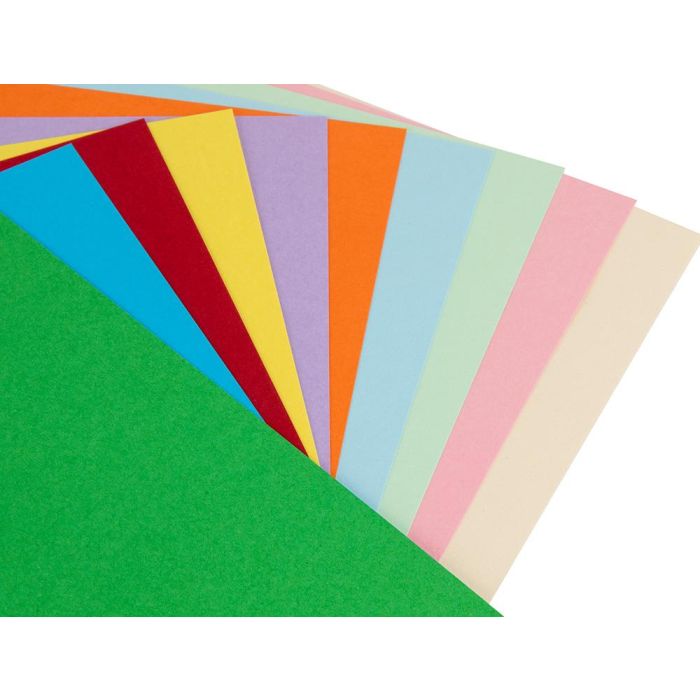 Cartulina Liderpapel 50x65 cm 180 gr-M2 25 Colores Surtidos Paquete De 25 Hojas 2