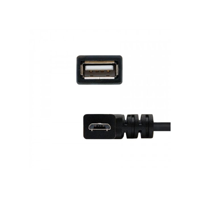 Nanocable CABLE USB 2.0 OTG ACODADO, TIPO MICRO B/M-A/H, NEGRO, 15 CM 1