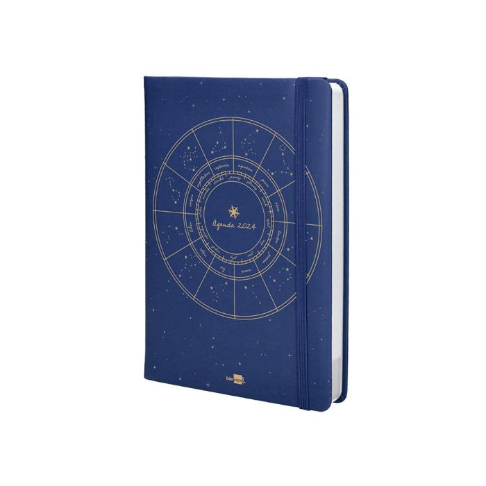 Agenda Encuadernada Liderpapel Efira A5 2024 Dia Pagina Colores Surtidos Papel 70 gr 12 unidades