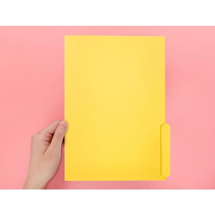 Subcarpeta Cartulina Liderpapel Folio Pestaña Inferior 240 gr-M2 Color Amarillo 50 unidades 10