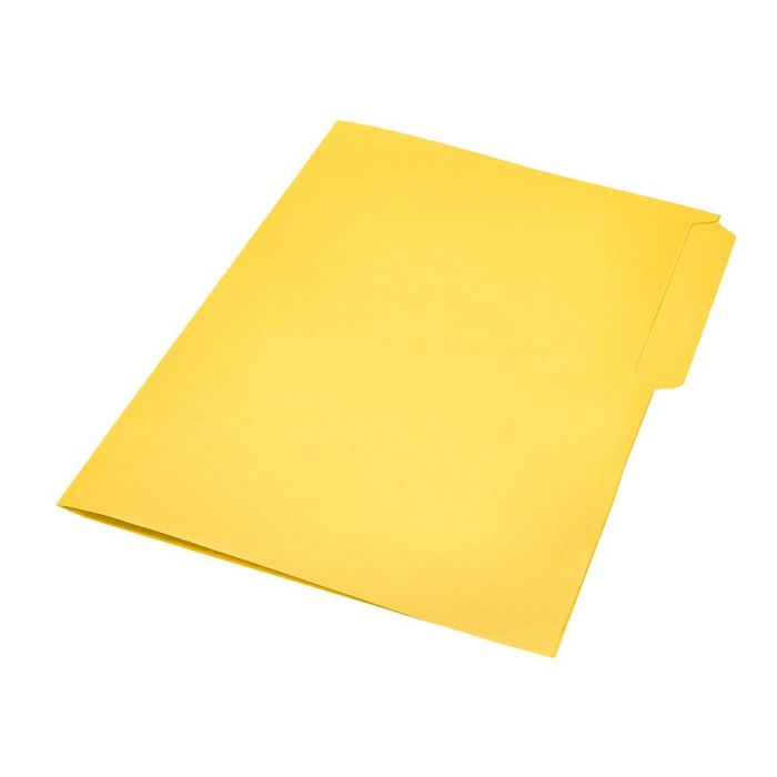 Subcarpeta Cartulina Liderpapel Folio Pestaña Superior 240 gr-M2 Color Amarillo 50 unidades 2