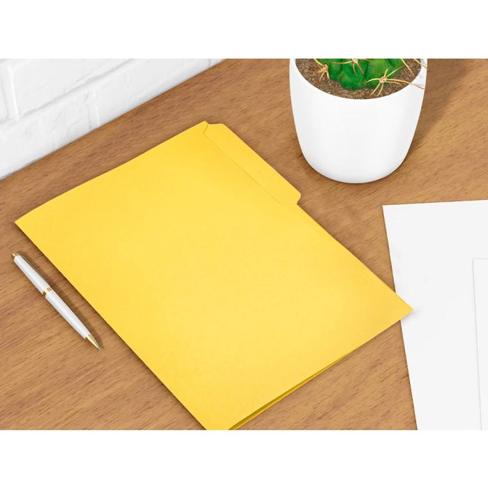 Subcarpeta Cartulina Liderpapel Folio Pestaña Superior 240 gr-M2 Color Amarillo 50 unidades 3