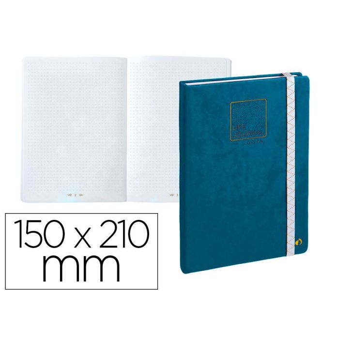 Libreta Quo Vadis Life Journal Dots Metodo Bullet 15x21 cm 215 Hojas 90 gr Tapa Azul Oscuro